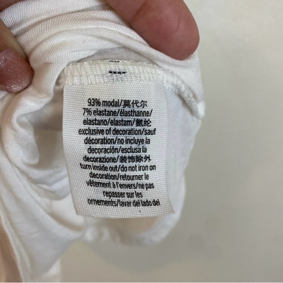 PINK Victoria's Secret Super Soft White Camisole with Black Logo - Picture 4 of 6